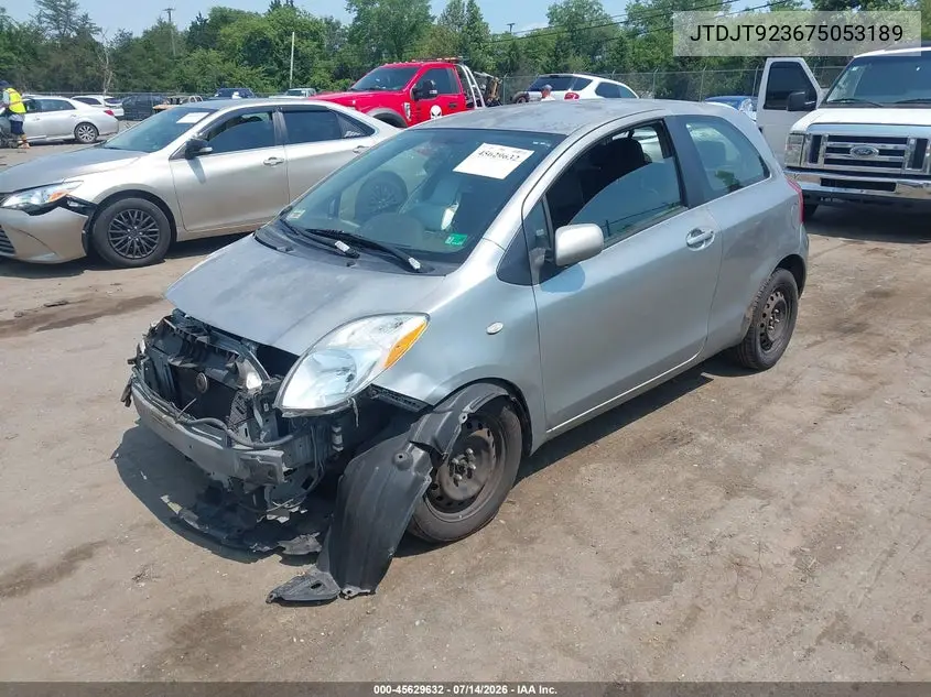 2007 Toyota Yaris VIN: JTDJT923675053189 Lot: 45629632