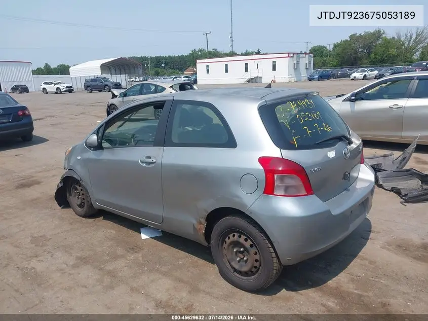 2007 Toyota Yaris VIN: JTDJT923675053189 Lot: 45629632