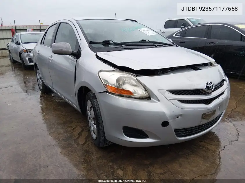 2007 Toyota Yaris VIN: JTDBT923571177658 Lot: 45631468