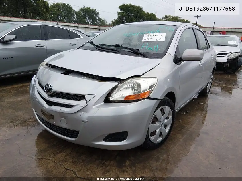 2007 Toyota Yaris VIN: JTDBT923571177658 Lot: 45631468