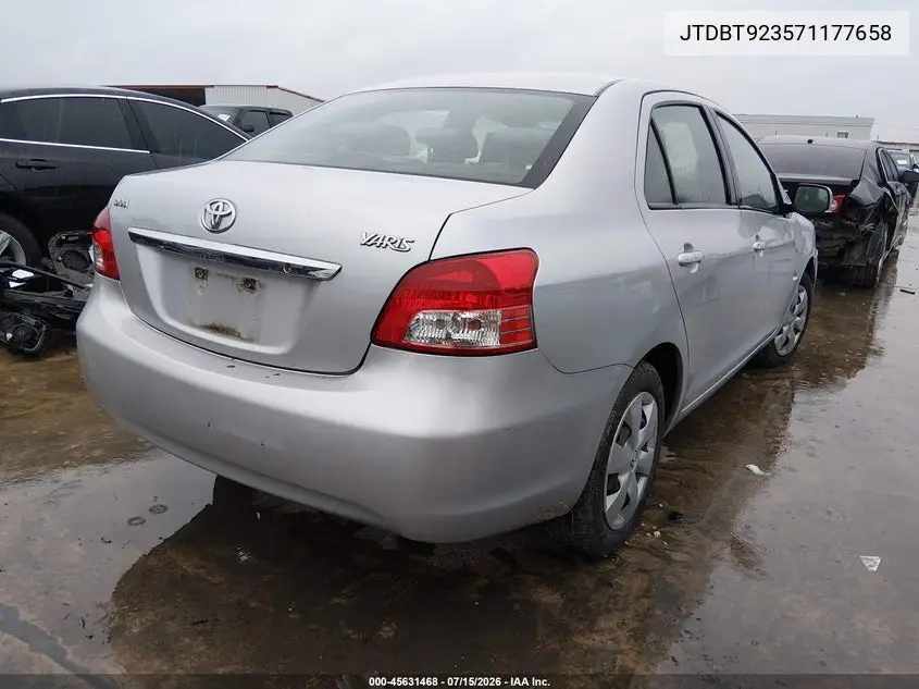2007 Toyota Yaris VIN: JTDBT923571177658 Lot: 45631468