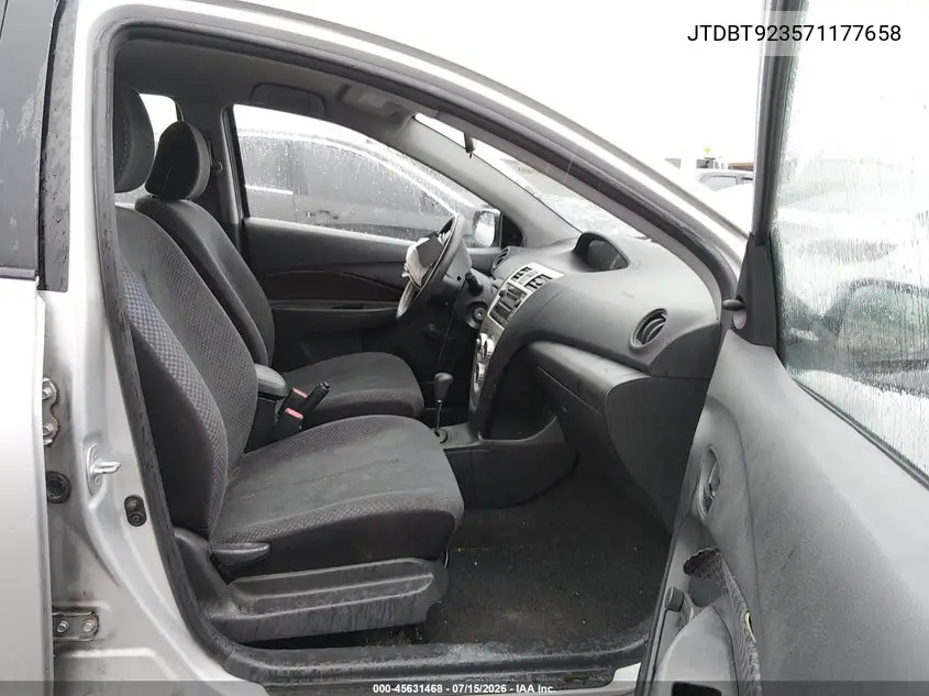 2007 Toyota Yaris VIN: JTDBT923571177658 Lot: 45631468