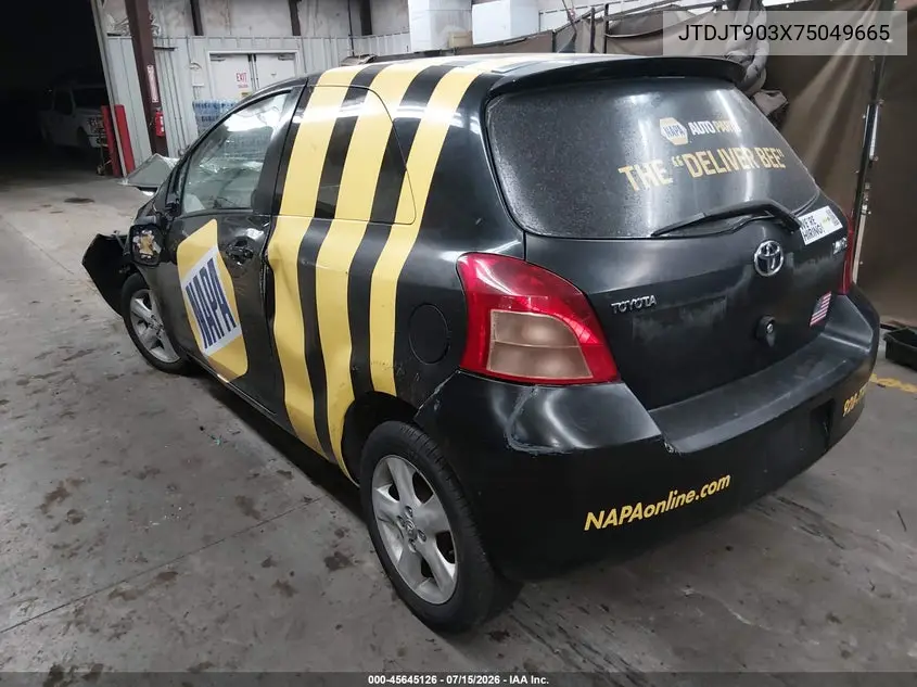 2007 Toyota Yaris VIN: JTDJT903X75049665 Lot: 45645126