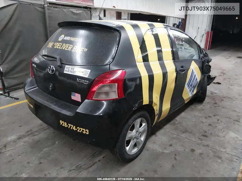 2007 Toyota Yaris VIN: JTDJT903X75049665 Lot: 45645126