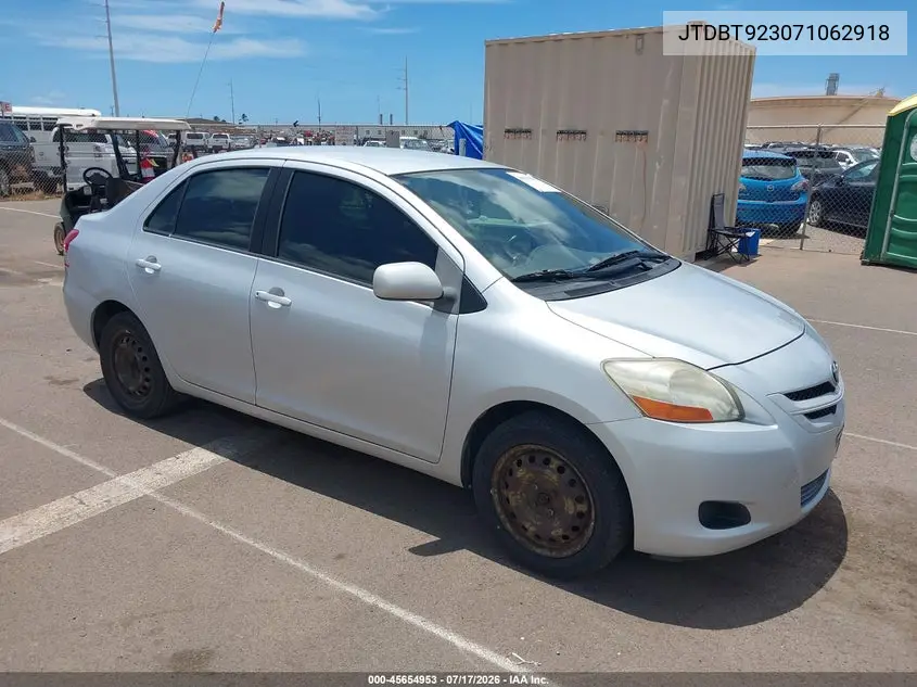 2007 Toyota Yaris S VIN: JTDBT923071062918 Lot: 45654953