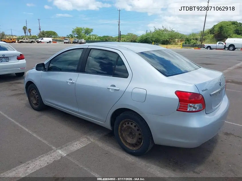2007 Toyota Yaris S VIN: JTDBT923071062918 Lot: 45654953