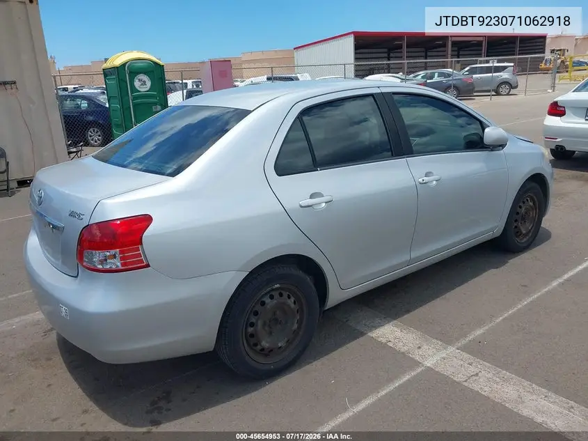 2007 Toyota Yaris S VIN: JTDBT923071062918 Lot: 45654953