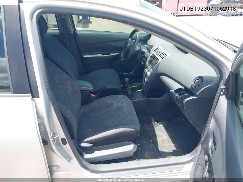 2007 Toyota Yaris S VIN: JTDBT923071062918 Lot: 45654953