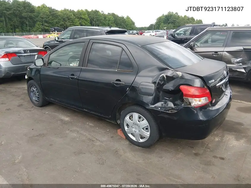 2007 Toyota Yaris VIN: JTDBT923171123807 Lot: 45675347