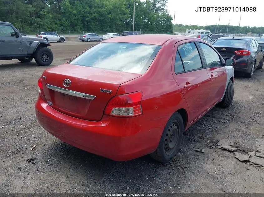 2007 Toyota Yaris VIN: JTDBT923971014088 Lot: 45689919
