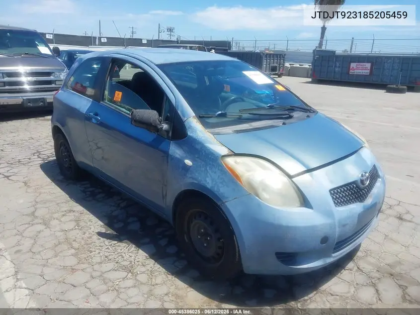2008 Toyota Yaris VIN: JTDJT923185205459 Lot: 45386025