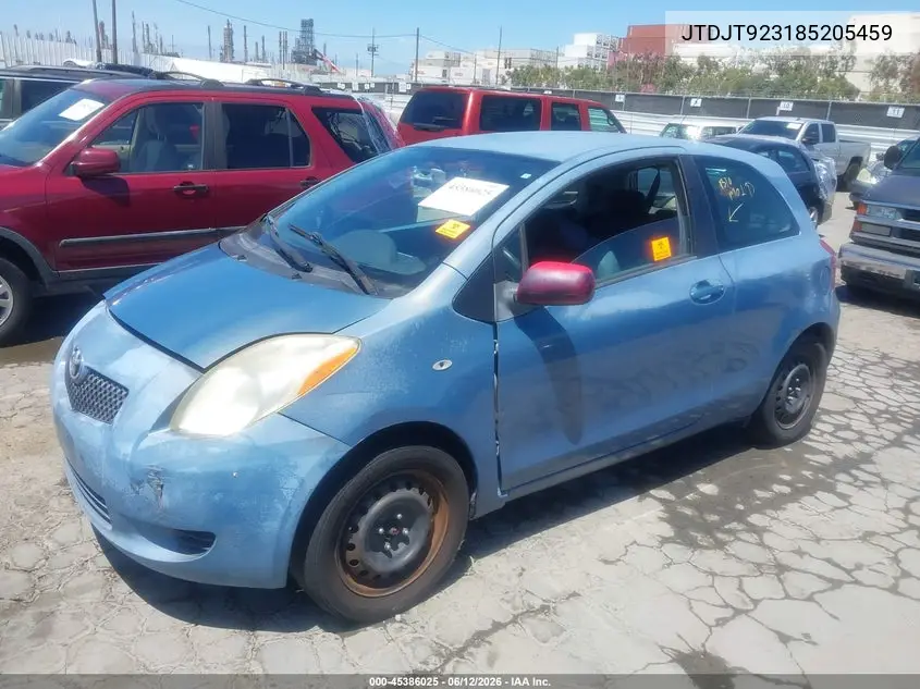 2008 Toyota Yaris VIN: JTDJT923185205459 Lot: 45386025
