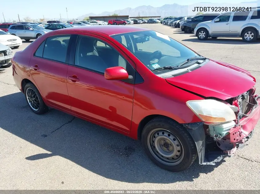 2008 Toyota Yaris VIN: JTDBT923981268241 Lot: 45456593