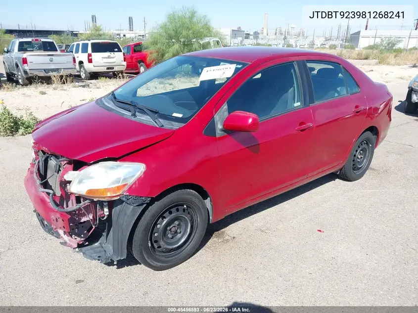 2008 Toyota Yaris VIN: JTDBT923981268241 Lot: 45456593