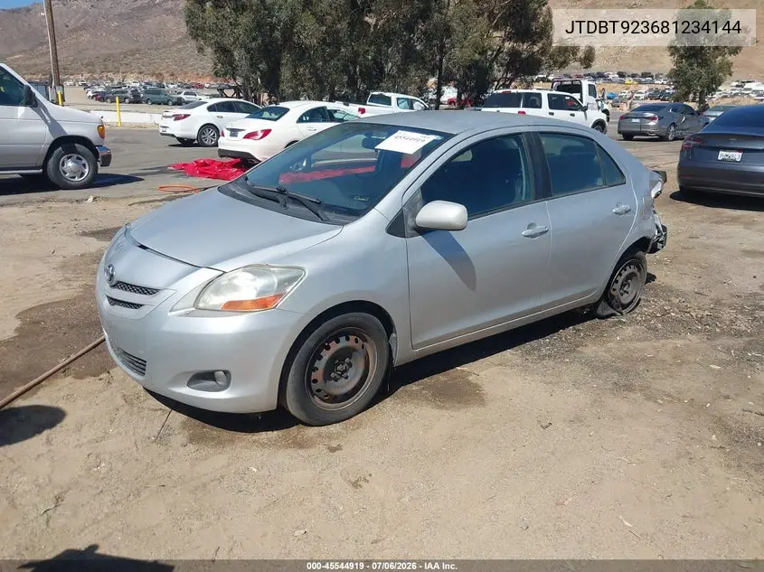 2008 Toyota Yaris VIN: JTDBT923681234144 Lot: 45544919