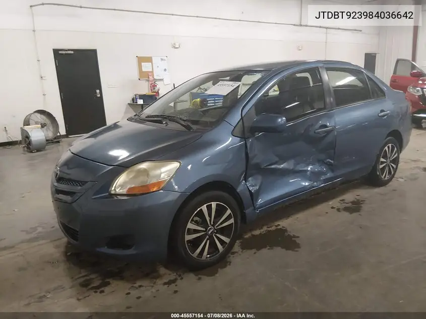 2008 Toyota Yaris VIN: JTDBT923984036642 Lot: 45557154