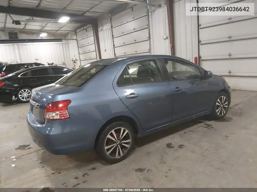 2008 Toyota Yaris VIN: JTDBT923984036642 Lot: 45557154