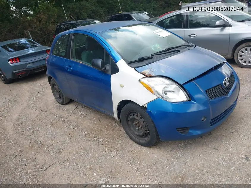 2008 Toyota Yaris VIN: JTDJT903085207044 Lot: 45568091