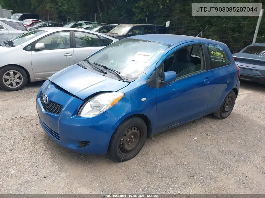 2008 Toyota Yaris VIN: JTDJT903085207044 Lot: 45568091