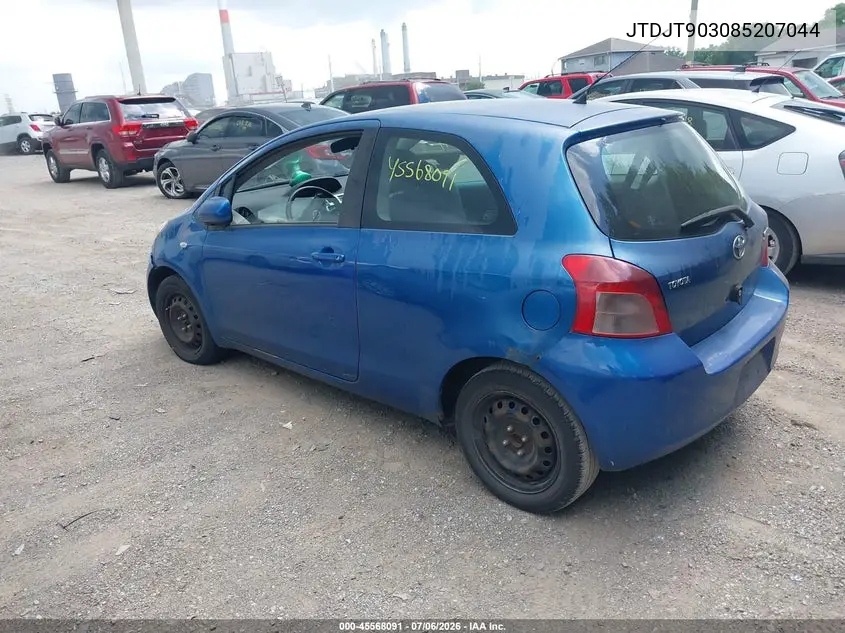 2008 Toyota Yaris VIN: JTDJT903085207044 Lot: 45568091