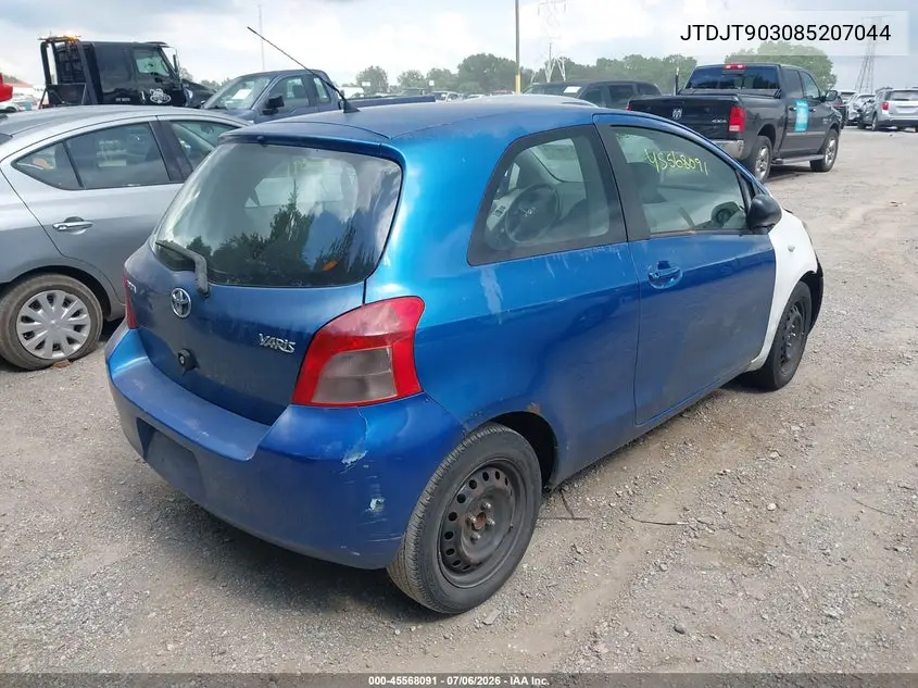 2008 Toyota Yaris VIN: JTDJT903085207044 Lot: 45568091