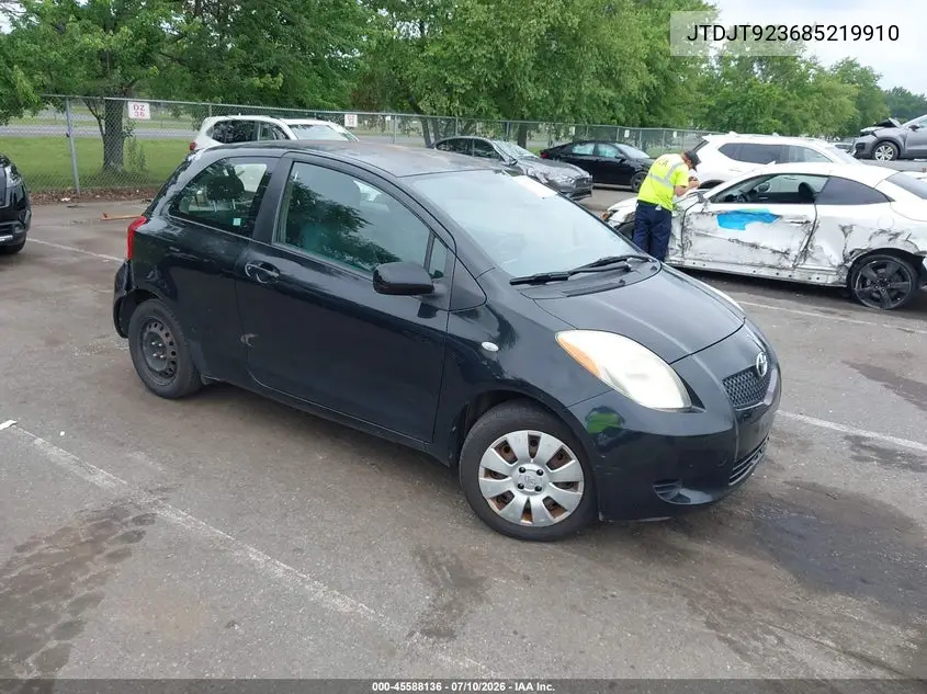 2008 Toyota Yaris VIN: JTDJT923685219910 Lot: 45588136