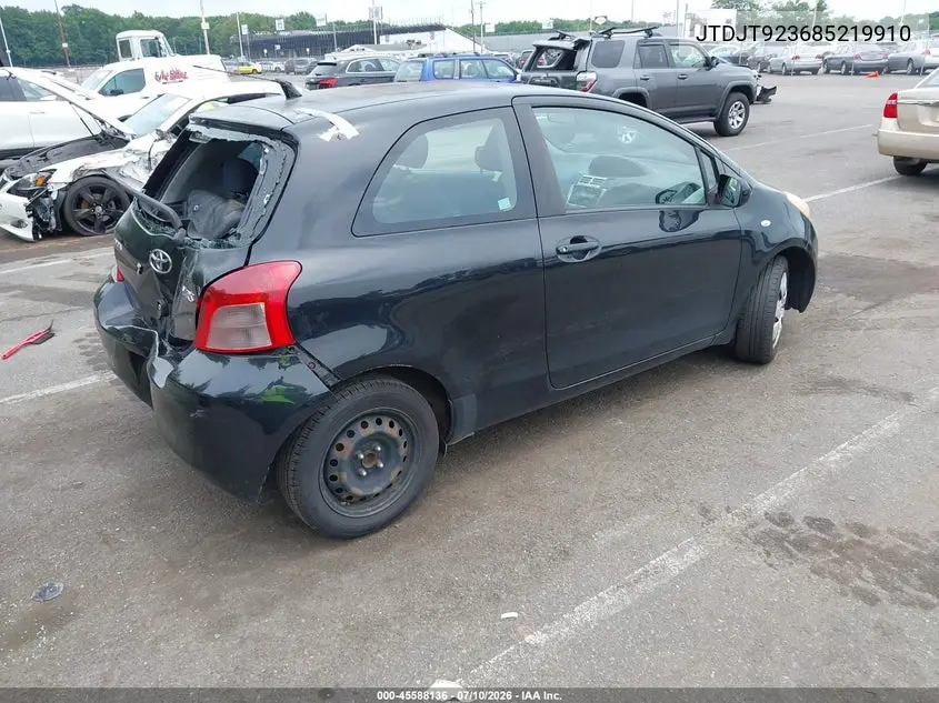 2008 Toyota Yaris VIN: JTDJT923685219910 Lot: 45588136
