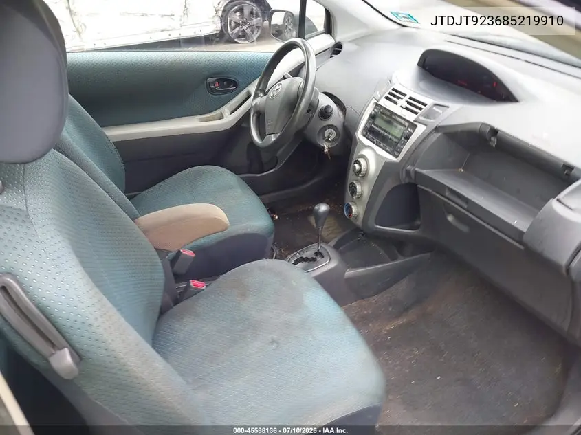 2008 Toyota Yaris VIN: JTDJT923685219910 Lot: 45588136