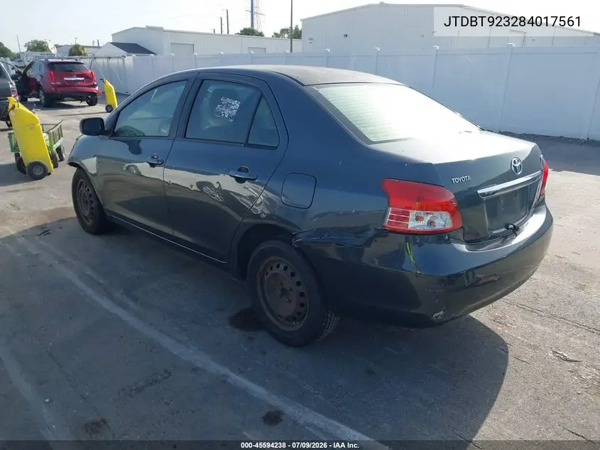 2008 Toyota Yaris VIN: JTDBT923284017561 Lot: 45594238