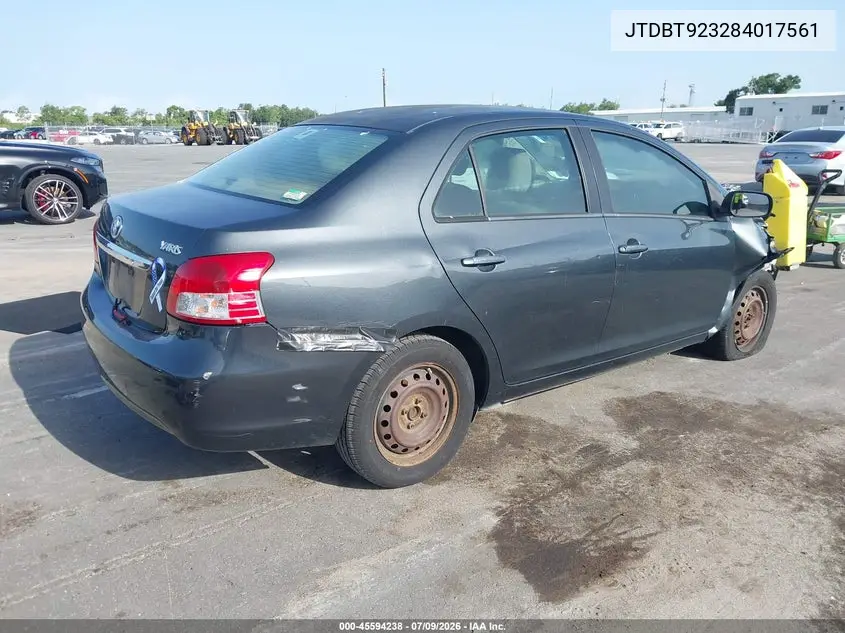 2008 Toyota Yaris VIN: JTDBT923284017561 Lot: 45594238