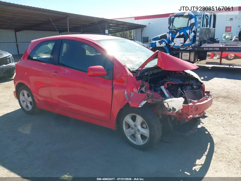 2008 Toyota Yaris S VIN: JTDJT923085167061 Lot: 45602477