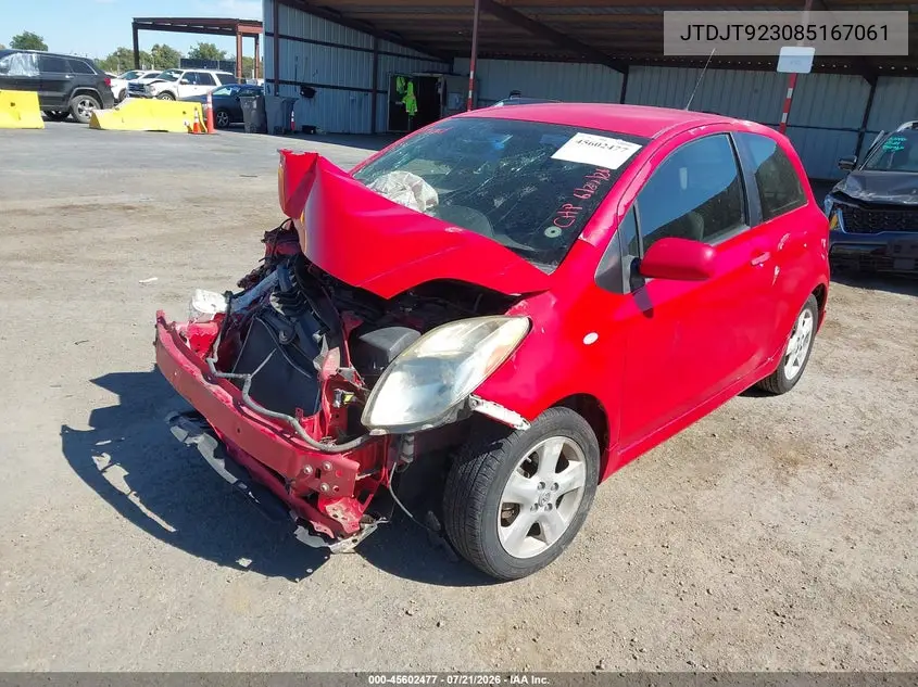 2008 Toyota Yaris S VIN: JTDJT923085167061 Lot: 45602477