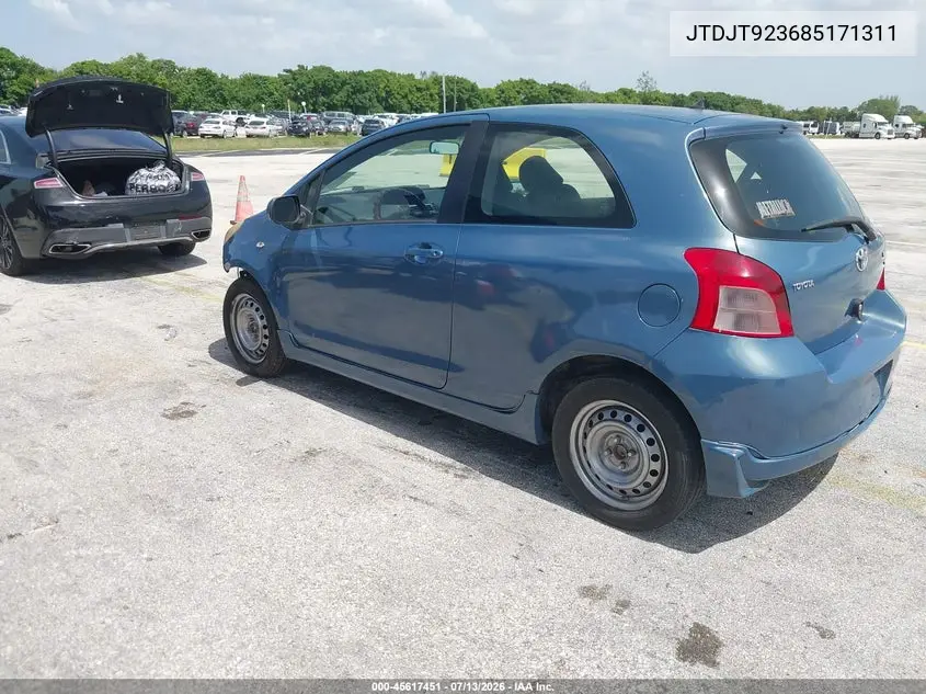 2008 Toyota Yaris S VIN: JTDJT923685171311 Lot: 45617451