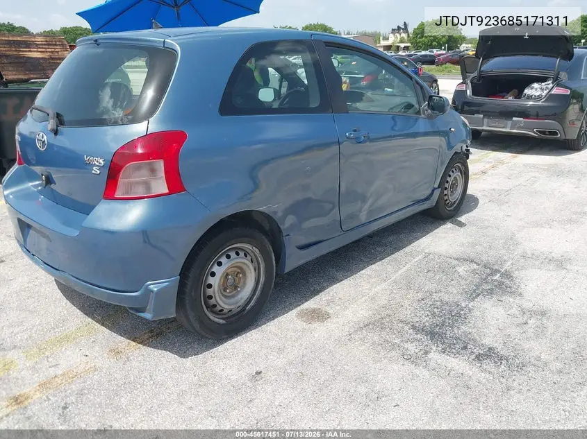 2008 Toyota Yaris S VIN: JTDJT923685171311 Lot: 45617451