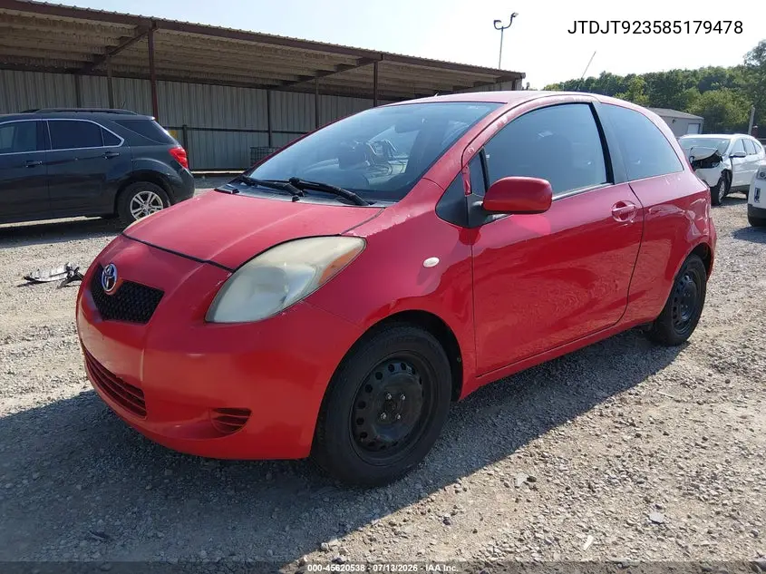 2008 Toyota Yaris VIN: JTDJT923585179478 Lot: 45620538