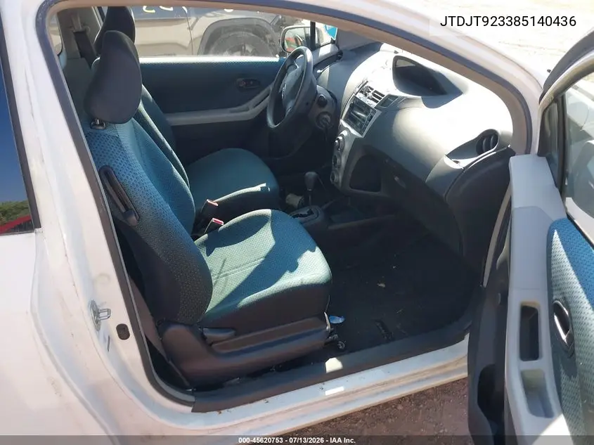 2008 Toyota Yaris VIN: JTDJT923385140436 Lot: 45620753