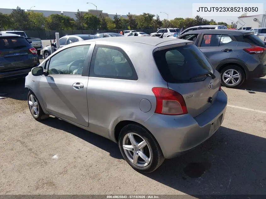 2008 Toyota Yaris VIN: JTDJT923X85218050 Lot: 45625543