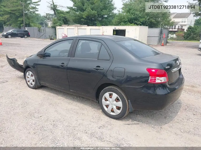 2008 Toyota Yaris VIN: JTDBT923381271894 Lot: 45665471