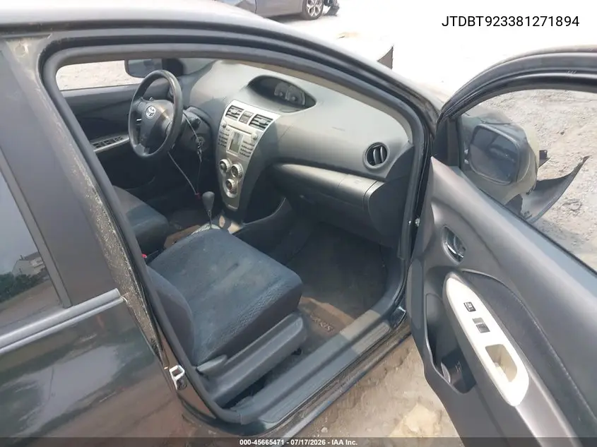 2008 Toyota Yaris VIN: JTDBT923381271894 Lot: 45665471