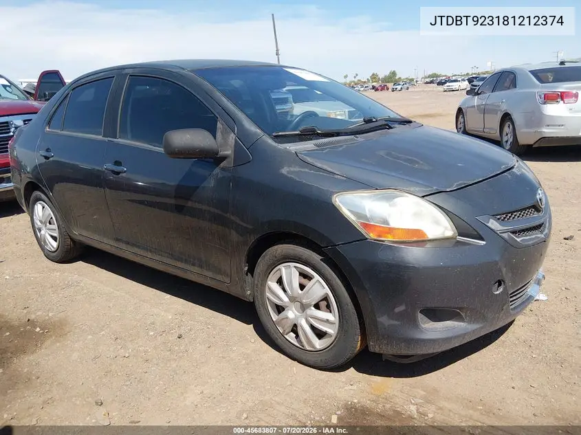 2008 Toyota Yaris VIN: JTDBT923181212374 Lot: 45683807