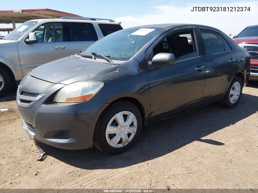 2008 Toyota Yaris VIN: JTDBT923181212374 Lot: 45683807