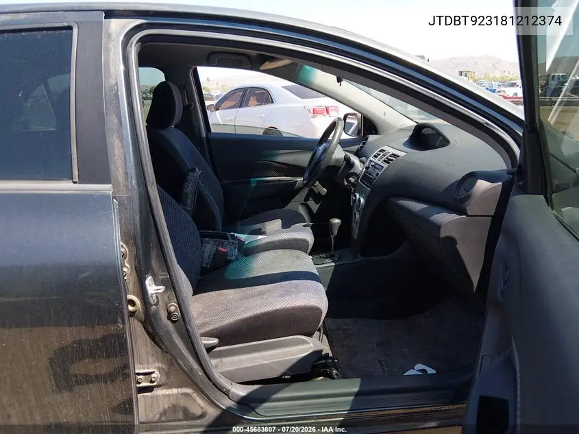 2008 Toyota Yaris VIN: JTDBT923181212374 Lot: 45683807