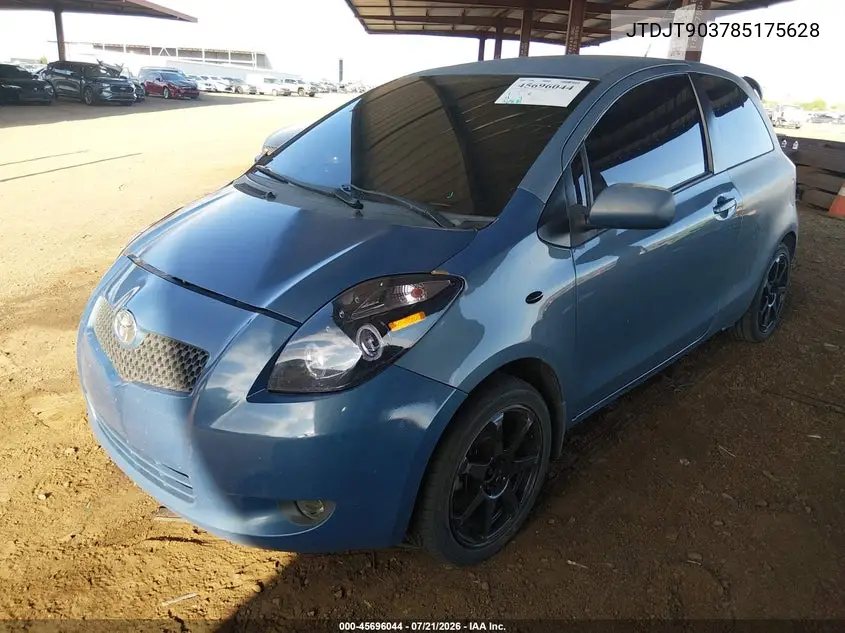 2008 Toyota Yaris VIN: JTDJT903785175628 Lot: 45696044