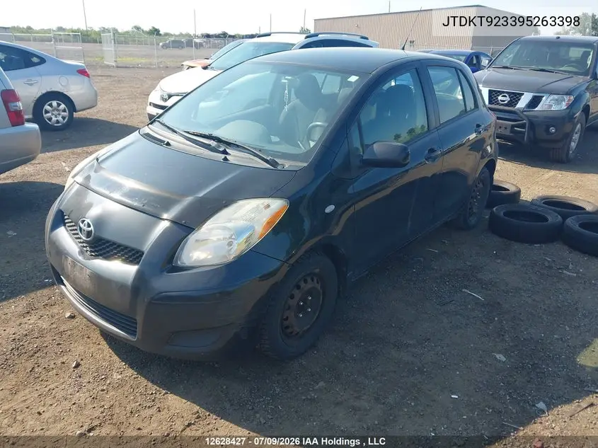 2009 Toyota Yaris VIN: JTDKT923395263398 Lot: 12628427