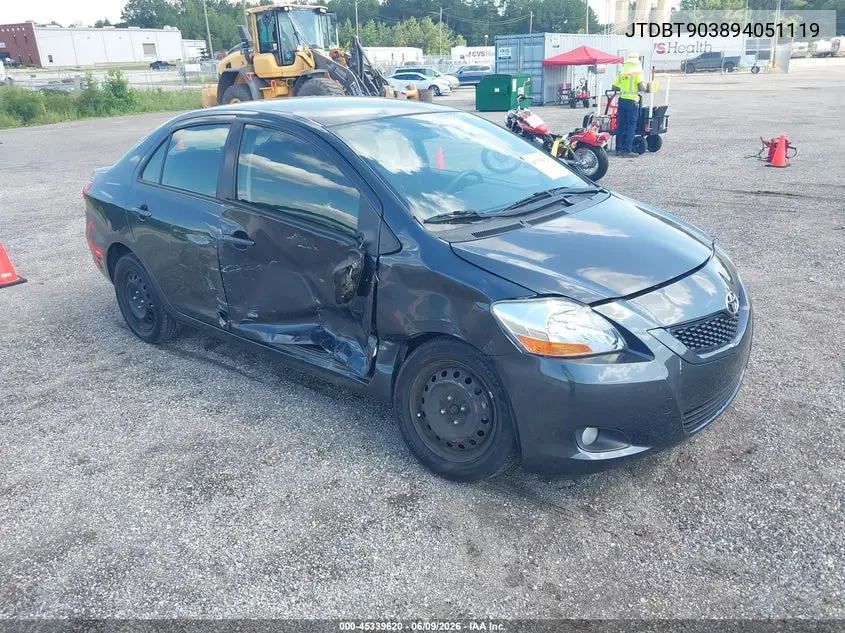 2009 Toyota Yaris VIN: JTDBT903894051119 Lot: 45339620