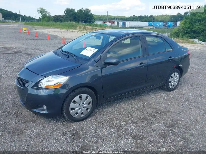 2009 Toyota Yaris VIN: JTDBT903894051119 Lot: 45339620
