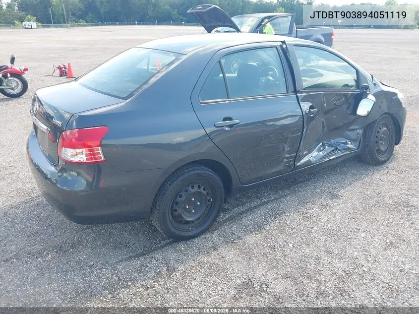 2009 Toyota Yaris VIN: JTDBT903894051119 Lot: 45339620