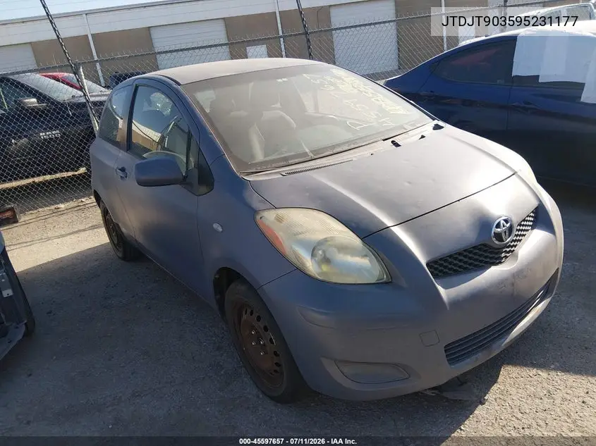2009 Toyota Yaris VIN: JTDJT903595231177 Lot: 45597657