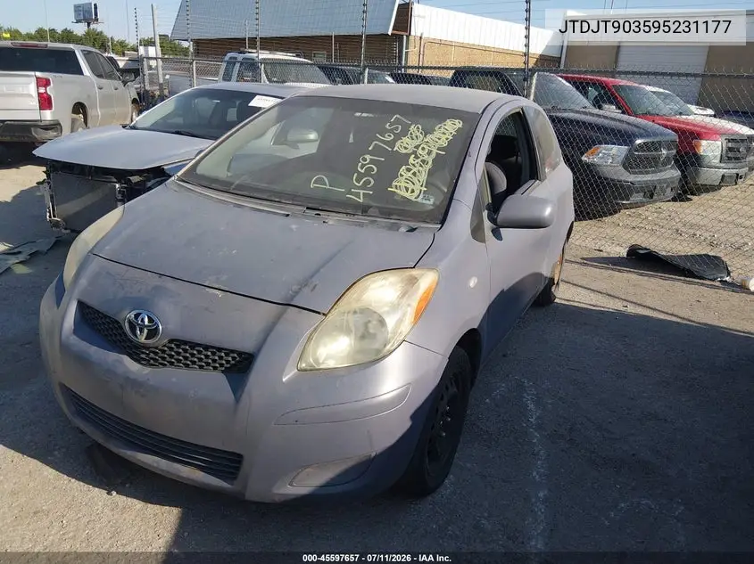 2009 Toyota Yaris VIN: JTDJT903595231177 Lot: 45597657