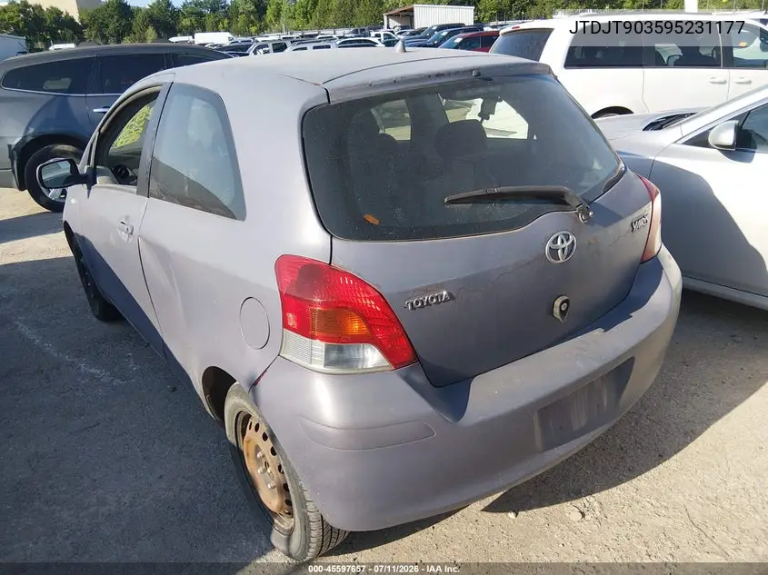 2009 Toyota Yaris VIN: JTDJT903595231177 Lot: 45597657